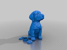 Sitting Puppy Bank 3D Printer Model