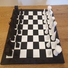 Chess Set (optionally Magnetic) 3D Printer Model