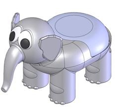 Elephant Google/Nest Home Mini Holder 3D Printer Model