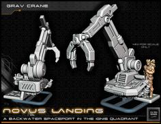 Hover Cargo Crane – 28-32mm Gaming – Novus Landing 3D Printer Model