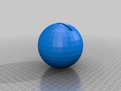 Spherical Piggy Bank 3D Printer Model