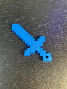 Minecraft Sword Keychain 3D Printer Model