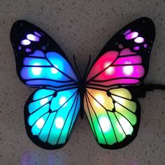 Neopixel Butterfly 3D Printer Model