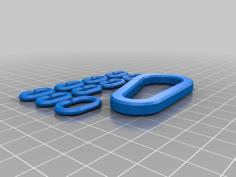 Plated Chain And Carabiner For Oreo Protector 3D Printer Model