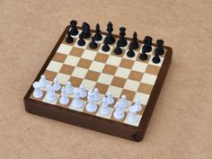 Chess – Portable Magnetic Travel Set 3D Printer Model