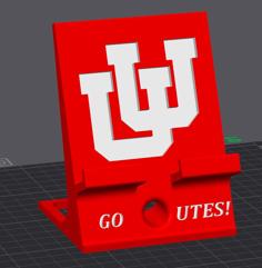 University Of Utah Utah Utes Phone Holder 3D Printer Model