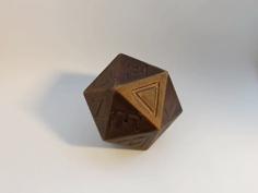 Greek D20 3D Printer Model