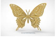 Stereoscopic Butterfly Wall Decoration & Art 3D Printer Model