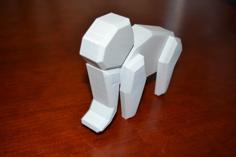 Magnetic Low Poly Elephant 3D Printer Model