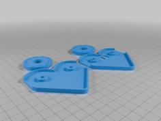 Heart Hit Points Counter 3D Printer Model