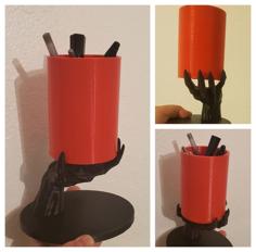 Clawed Demon Hand Pencil Holder 3D Printer Model