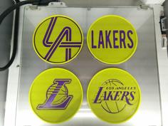 Los Angeles Lakers Coasters (Set Of 4) 3D Printer Model