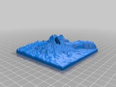 PNG Volcano Map 3D Printer Model