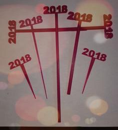 2018 Graduation Party Picks And Swizzle Sticks 3D Printer Model