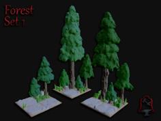 OpenFoliage Forest Set 1 3D Printer Model