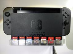 Nintendo Switch Wall Mount With Game Cartridge Storage 3D Printer Model