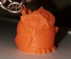 Smiling Owl Keychain 3D Printer Model