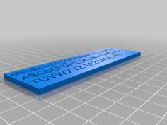 Letter And Number Stencil 1/4″ 3D Printer Model