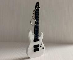 Electric Guitar Key Fob 3D Printer Model