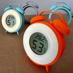 Round Hygrometer Alarm Clock Case 3D Printer Model