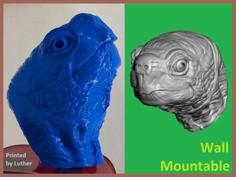 Turtle Head For Wall (Large) 3D Printer Model