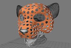 Fursuit- Or Puppet-head Base – Version 54 – Snow Leopard 3D Printer Model