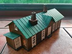 Railway Station 1:87 (H0) 3D Printer Model