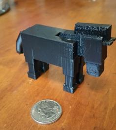 Minecraft Horse (move-able Head And Tail) 3D Printer Model