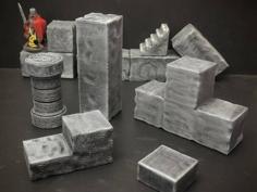 ScatterBlocks: Cyclopean Stone Parts Expansion (28mm/Heroic Scale) 3D Printer Model