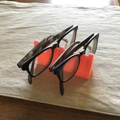 2-slot Glasses Rack 3D Printer Model