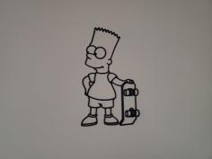 Bart With Skateboard – Simpsons Wall Art 3D Printer Model