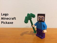 Lego Compatible Minecraft Pickaxe 3D Printer Model