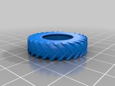 Worn Out Tractor Tire 3D Printer Model