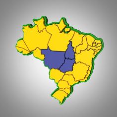 Brazil Map Puzzle 3D Printer Model