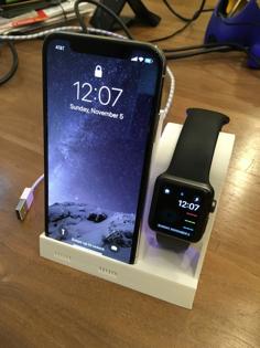 Wireless Charging IPhone X And Watch Stand 3D Printer Model