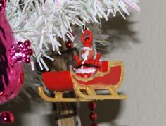 Santa’s Sleigh 2023 Ornament 3D Printer Model