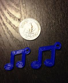 Music Note Key Chain 3D Printer Model