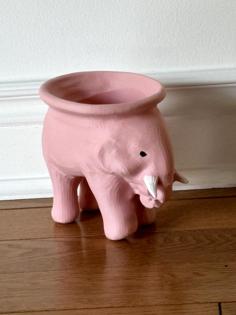 Cute Elephant Shaped Pot 3D Printer Model