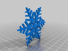 Snowflake 65mm X 2mm 3D Printer Model