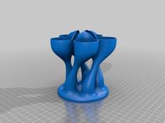 Tealight Twisted Candle Holder 3D Printer Model