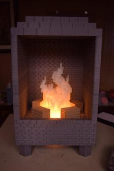 Minecraft/8-bit Led Fireplace 3D Printer Model