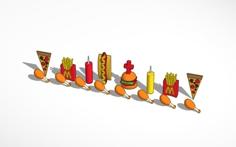 Fast Food Chess Set #Chess 3D Printer Model