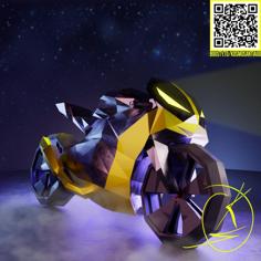 Low Poly Motorcycle 3D Printer Model