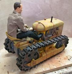 Oliver Cletrac Inspired Chain Tractor 3D Printer Model