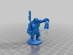 Bearfolk Torch Warrior (Torch BEARer) 3D Printer Model