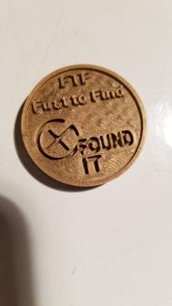 Geocache First To Find (FTF) Coin 3D Printer Model