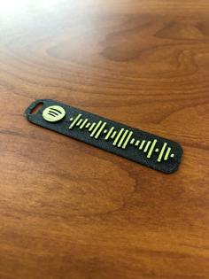 Spotify Code Keychain 3D Printer Model