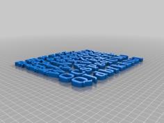 Alphabet Upper And Lower Case 3D Printer Model