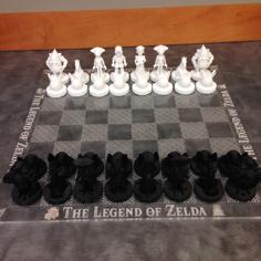 Ocarina Of Time Zelda Chess Set 3D Printer Model