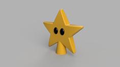 Mario Power Star Christmas Tree Topper 3D Printer Model